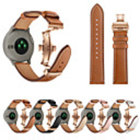 Watch Band For Garmin Vivomove HR Rose Gold Butterfly Buckle Genuine Leather Strap Bracelet Belt