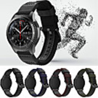 Watch Band for Gear S3 Frontier / Gear S3 Classic / Samsung Galaxy Watch 46 Samsung Galaxy Sport Band Leather / Nylon Wrist Strap