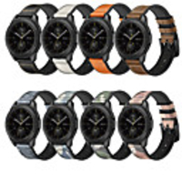 Watch Band for Gear Sport / Gear S3 Frontier / Gear S3 Classic LTE Samsung Galaxy Leather Loop Silicone / Genuine Leather Wrist Strap