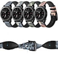 Watch Band for Gear Sport / Gear S3 Frontier / Gear S3 Classic LTE Samsung Galaxy Leather Loop Silicone / Genuine Leather Wrist Strap