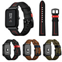 Watch Band for Huami Amazfit Bip Younth Watch / Amazfit GTS Amazfit Leather Loop Genuine Leather Wrist Strap