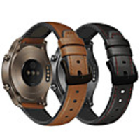 Watch Band for Huawei Watch GT 2 46MM / Galaxy Gear S3 Samsung Galaxy Leather Loop Silicone / Genuine Leather Wrist Strap