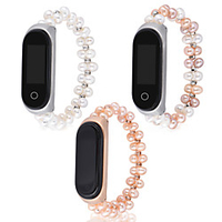 Watch Band for Mi Band 3 / Xiaomi Band 4 / Xiaomi Band 5 Xiaomi Jewelry Design Elastic Beaded Wrist Strap