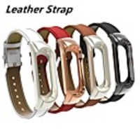 Watch Band for Mi Band 3 Xiaomi Classic Buckle / Leather Loop Quilted PU Leather Wrist Strap