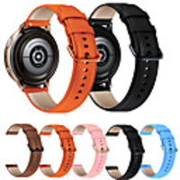 Watch Band for Samsung Galaxy Active / Huawei Watch GT 2 Samsung Galaxy Leather Loop Genuine Leather Wrist Strap