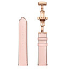 Watch Band for Samsung Galaxy Active Rose Gold Butterfly Buckle 20mm Genuine Leather Strap