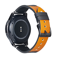 Watch Band for Samsung Galaxy Watch 46mm / Samsung Galaxy Watch 42mm Samsung Galaxy Leather Loop Silicone / Genuine Leather Wrist Strap