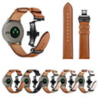 Watch Band for Vivoactive 3 / Garmin Forerunner245 / Garmin Venu Garmin Leather Loop Stainless Steel / Genuine Leather Wrist Strap
