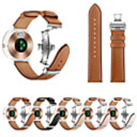 Watch Band for Vivoactive 3 / Garmin Forerunner245 / Garmin Venu Garmin Leather Loop Stainless Steel / Genuine Leather Wrist Strap