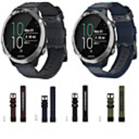 Watch Band for Vivomove / Vivomove HR / Vivoactive 3 Garmin Sport Band Nylon / Genuine Leather Wrist Strap
