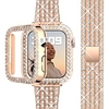 Watch Band with Case Compatible Apple Watch 38mm 40mm 42mm 44mm For Women,  Rhinestone Metal Jewelry Wristband Strap With Bling Diamond Protective Case Replacement For iWatch Series 6 5 4 3 2 1 SE miniinthebox