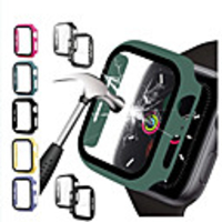 Watch Case Cover Case For Apple Watch Series SE 6 5 4 40mm 44mm PC Tempered Film Two-in-one Matte Surface For iwatch Series 1 2 3 42mm 38mm