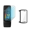 Watch Screen Protector (4 and 1Pack) Compatible for fitbit charge 5 Film Anti-Scratch High Definition Full Coverage and Soft TPU Protective Case miniinthebox