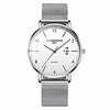 watches for men ultra-thin minimalist waterproof fashion wrist watch for men with stainless steel mesh band