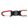 Water Bottle Locking Carabiner with Compass - Red