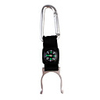Water Bottle Locking Carabiner with Compass - Sliver