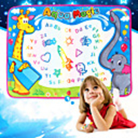 Water Drawing Mat Educational Learning Mats Water Painting Doodle Pad Cartoon Adorable DIY Parent-Child Interaction Fabrics For Child