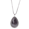 Water-drop Gem Antique Silver Necklace