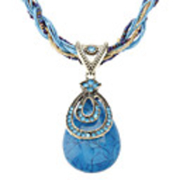 Water Drop Pearl Silver Plated Necklace