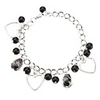 Water Drop Shape Coloured Glaze with Glass Bead Bracelet