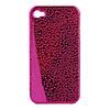 Water Drops Style Protective Plastic Back Case for iPhone 4 - Purple