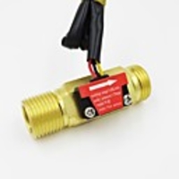 Water Fuel Flow Meter Sensor Counter Hall Flowmeter Pool Float Switch for Water Heater with Brass Vlaue DN15 G1/2 1-25L/min