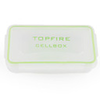 Water-proof Plastic Translucent Battery Case for 18650, 16340 Battery (White)