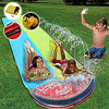 Water Slip Water Slide for Kid Adults 15FT Racing Lanes and Splash Pool, Outdoor Water Toys Colorful Slip Slide Play with Plash Sprinkler Garden Backyard Giant Racing Water Slide with Spray (Blue) miniinthebox