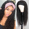 Water Wave Headband Wig Synthetic Wig For Women Scarf Glueless Velcro Design Heat Resistant Fiber Cosplay Daily Lolita Wig No Colored Headband miniinthebox