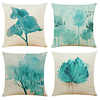 Watercolor Double Side Cushion Cover 4PC Soft Decorative Square Throw Pillow Cover Cushion Case Pillowcase for Bedroom Livingroom Superior Quality Machine Washable Indoor Cushion for Sofa Couch Bed Chair miniinthebox