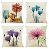 Watercolor Double Side Cushion Cover 4PC Soft Decorative Square Throw Pillow Cover Cushion Case Pillowcase for Bedroom Livingroom Superior Quality Machine Washable Indoor Cushion for Sofa Couch Bed Chair miniinthebox
