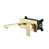 Watermark Certificate,  Single Handle Bathroom Faucet Black/Brushed Gold/Chrome,  Wallmouted One-hole Waterfall,  Painted Finishes Bathroom Faucet Contain Faucet Rough-in Valve Body and Trim