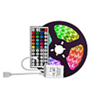 Waterproof 5M 300 2835 8mm Lights LED Strip Lights RGB Tiktok Lights Flexible and IR 44Key Remote Control Linkable Self-adhesive Color-Changing