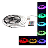 Waterproof 5M 300x3528 SMD RGB Light LED Strip Lamp with 24-Button Remote Controller Set (12V)