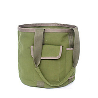 Waterproof Canvas Tool Bag Green Portable Garden Tool Bucket Bag Tool Storage Bag miniinthebox
