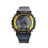 Waterproof EL Digital Stopwatch Sport Wristwatch (Black)