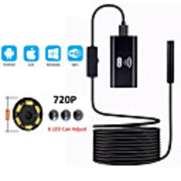 Waterproof Mini WIFI Endoscope Camera Inspection with Flexible Cable 8mm 1M USB Borescope