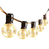 Waterproof Outdoor LED String Lights 8.4m 27.5ft G40 Bulbs 25 LEDs Patio String Lights CE Standard Warm Indoor Outdoor Fairy Lights for Backyard Bistro Cafe Pergola Tree Party Decoration miniinthebox