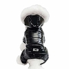 waterproof pet clothes for dog winter warm dog jacket coat dog hooded jumpsuit snowsuit (s,  black)