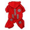 Waterproof Raincoat with Hat for Dogs (XS-XL,  Red)
