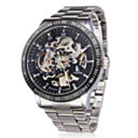 Waterproof Self-Winding Mechanical Silver Wrist Watch