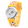 Waterproof Silicone Analog Quartz Wrist Watch with Cartoon Football (Yellow)