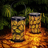 Waterproof Solar Garden Light Outdoor Hollow Leaf Shaped Decorative Light Portable Lantern Ironwrought Forest Projection Lamp Holiday Party Decoration Lawn Lamp miniinthebox