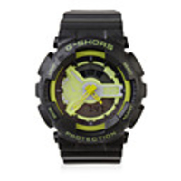 Waterproof Sporty Double Movement Digital Stop Watch with Night Light - Green