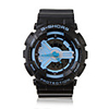 Waterproof Sporty Double Movement Digital Stop Watch with Night Light - Light Blue