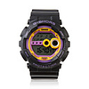 Waterproof Sporty Double Movement Digital Stop Watch with Night Light - Purple