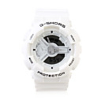 Waterproof Sporty Double Movement Digital Stop Watch with Night Light - White