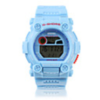 Waterproof Sporty Single Movement Digital Stop Watch with Night Light - Blue