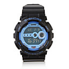 Waterproof Sporty Single Movement Digital Stop Watch with Night Light - Blue