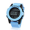 Waterproof Sporty Single Movement Digital Stop Watch with Night Light - Blue
